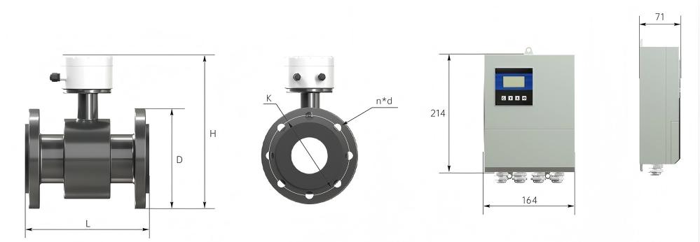 電磁流量計(jì)-外形尺寸
