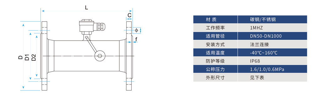 標(biāo)準(zhǔn)管段式傳感器